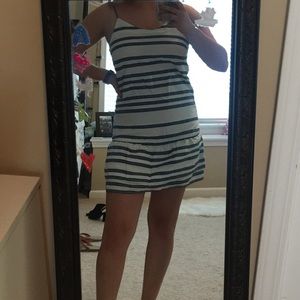 Gap cotton dress white and blue size small